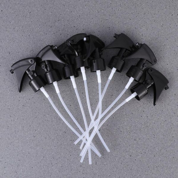 

storage bottles & jars 8pcs trigger sprayer replacement nozzle reusable mist stream shaped settings for round neck spray (h01 black