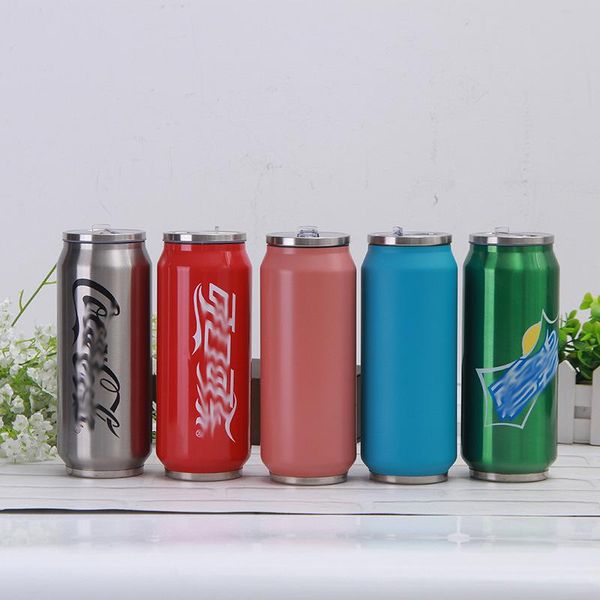 

101ml-500ml 304 stainless steel insulation cup bottles coke could car can straw gift advertising cups
