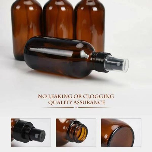 

empty amber glass bottle essential oil mist spray container case portable cosmetic hand sanitizer storage bottles & jars