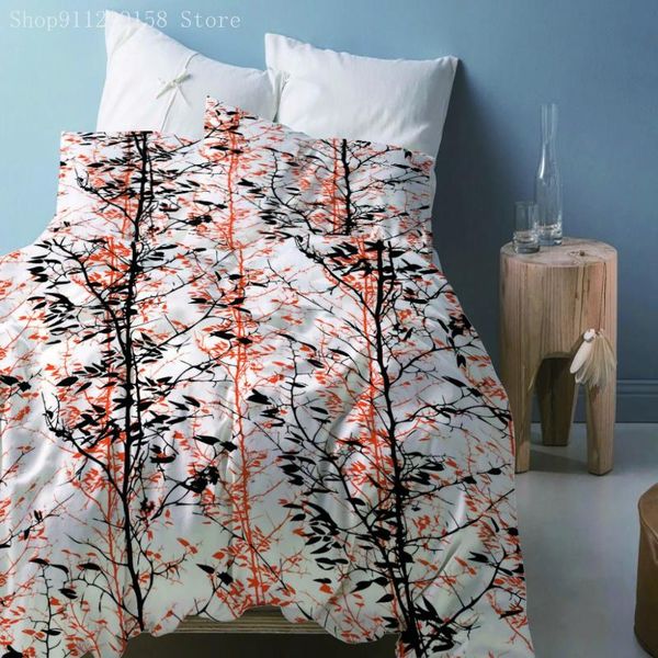 

bedding sets fashionable nordic duvet cover black yellow leaf 220x240 set single double large king quilt angiosperm bed s
