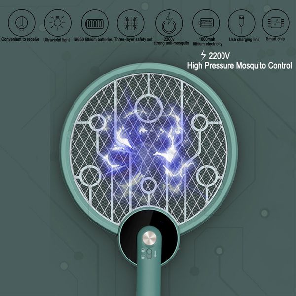 

2200v mini usb rechargeable fly swatter trap