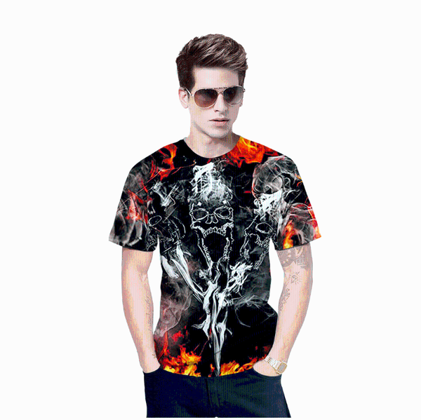 

men's t-shirts and women's harajuku couple's anime personalized pattern 3d printing t-shirt oversized, White;black
