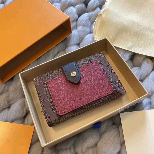 

2021rs wallets cardholder france paris plaid style luxurys mens wallet designer women moneybag high-end l purse with box 983, Red;black