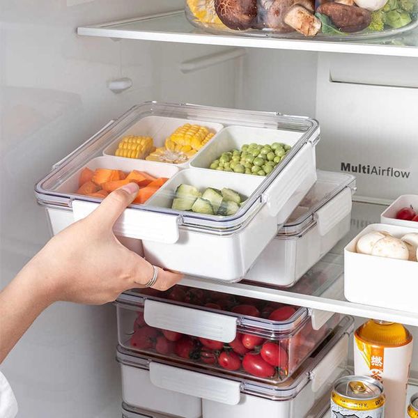 

storage bottles & jars food-containers refrigerator-organizer fruit-tray kitchen snack-box compartments airtight
