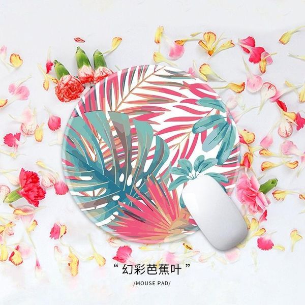 

mouse pads & wrist rests pad small 25cm round creative personality banana leaf female game office