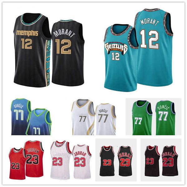 

jersey2021 men 12 ja morant jersey 77 luka 23 mj doncic basketball jerseys