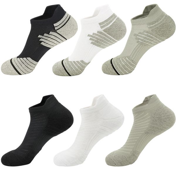 

mens ankle athletic running socks cushioned breathable low cut sports tab sock for women high quality, Black