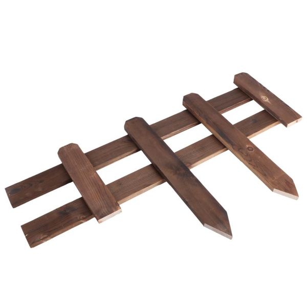 

fencing, trellis & gates 1pc 50x30x2cm fence solid wood fencing diy delicate garden courtyard lawn guardrail (brown)