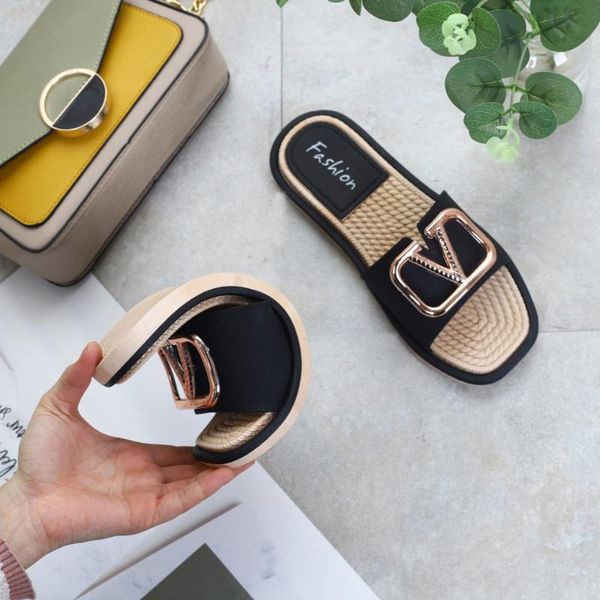

slippers v summer for women's wear, Black