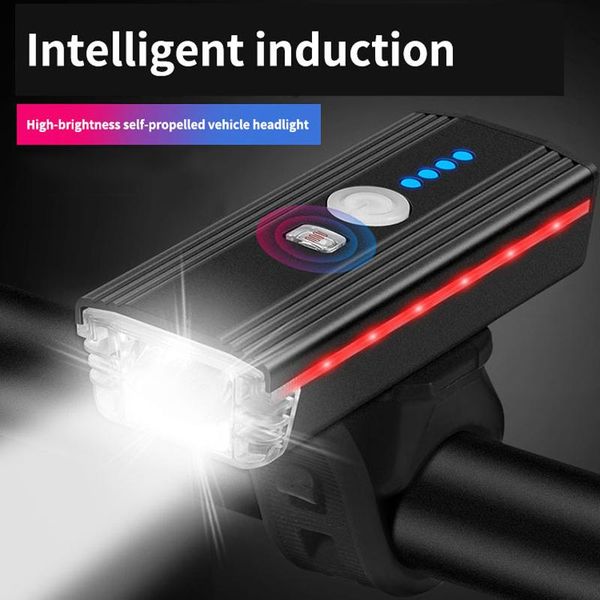 

bike lights bicycle headlamp intelligent sensor charging strong light night riding mountain headlamps equipped
