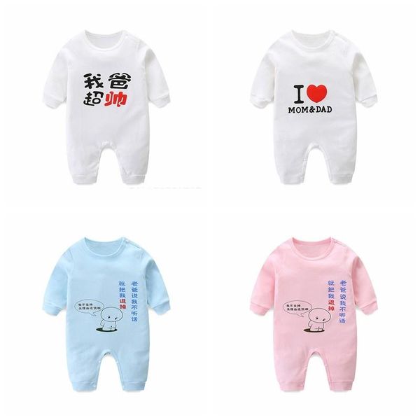 

jumpsuits born baby pure cotton pajamas toddler autumn rompers girl onesie cartoon long sleeve jumpsuit 3 6 9 12 18 24 month, Blue