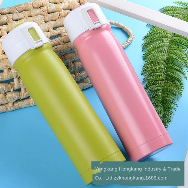 

water bottles fashionable car cute couple cup portable double-layer insulation stainless steel vacuum thermoses