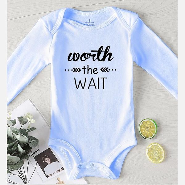 

jumpsuits worth to wait rompers born baby clothes long sleeve toddler romper cotton boy outfits, Blue