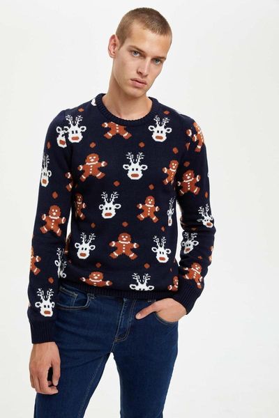 

men's sweaters defacto man pullover-r7636az20wn, White;black