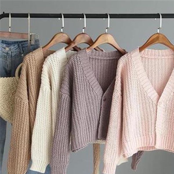 

womens sweaters knitting cardigan women coat casual fashion v neck long sleeve warm lazy wind sweater top, White;black