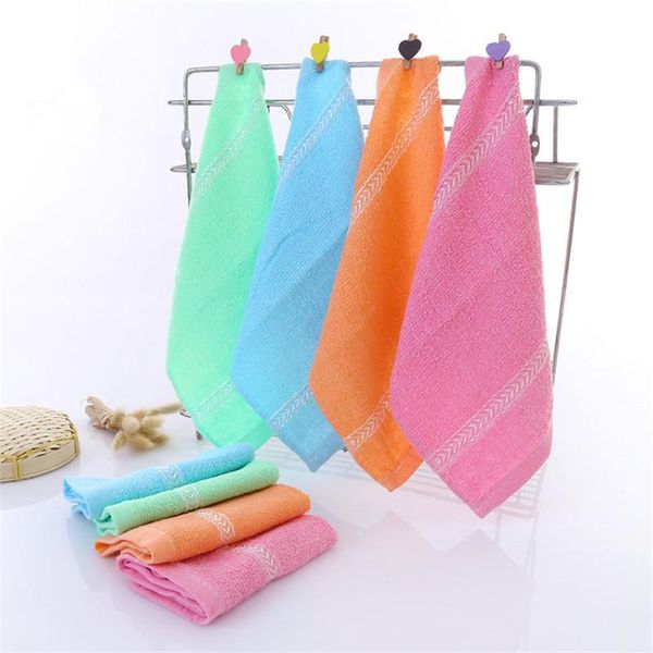 

towel cotton face border solid color soft comfortable convenient gentle skin baby child bathroom travel hand 25x25cm