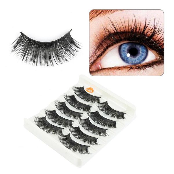 

false eyelashes 5 pairs fake soft fiber natural lashes thick dramatic volume extension tslm2