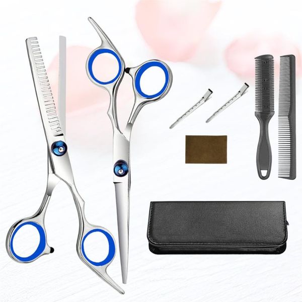 

hair scissors 1 set/8pcs professional haircut tools kit cutting supplies barbershop accessories for daily use
