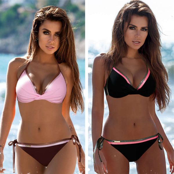 

the bikini bikini fashion large s2xl split swimsuit, White;black