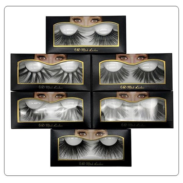 

false eyelashes 1 pair of 25mm 6d artificial mink natural thick makeup extended