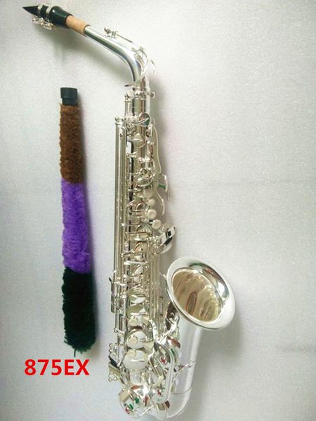 

japan alto saxophone silver-plated yas- 875ex professional musical instrument e sax mouthpiece with hard case