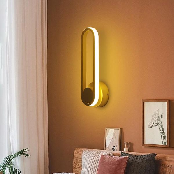 

modern minimalist wall lamps living room bedroom 85-265v led home decoration bedside lamp livingroom sconce night lights
