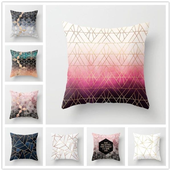 

cushion/decorative pillow ins geometric nordic marble pillowcase cushion cover polyester sofa cushions decorative throw pillowcover for slee