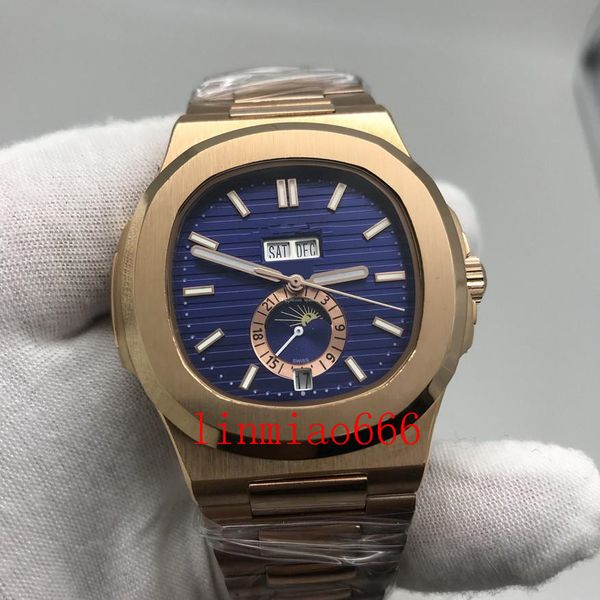

2021 mechanical watch for men 5726 sports steel wristwatch mens fashion nautilus watches, Slivery;brown