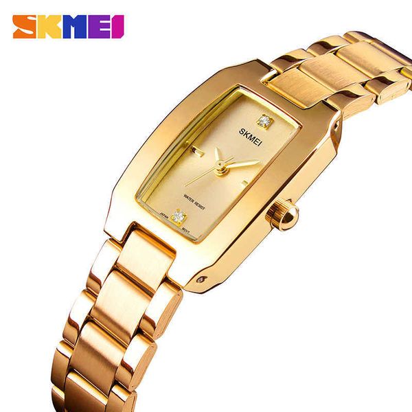 Skmei Luxury Brand Women Watches Diamond Dial Bracelet relógio de pulso para menina elegante senhoras quartzo vestido feminino 1400 210616