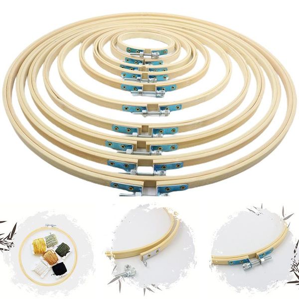 

diamond painting 8-33cm diy embroidery hoop art craft cross stitch chinese traditional circle round bamboo frame wooden sewing tools home de