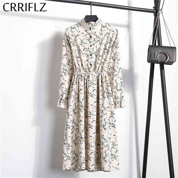 

high elastic waist corduroy vintage dress a-line women full sleeve flower plaid print dresses slim feminino crriflz 210409, Black;gray