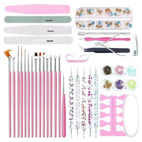 

nail art kits brush set painted carving pen polishing tool decoration accessories suitable for professional beginnersc
