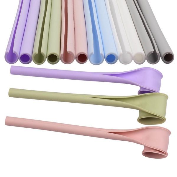 

Reusable One|Click Open Silicone Straws Grade Drinking Snap Durable Colorful Straw For Party Kitchen Travel Drop