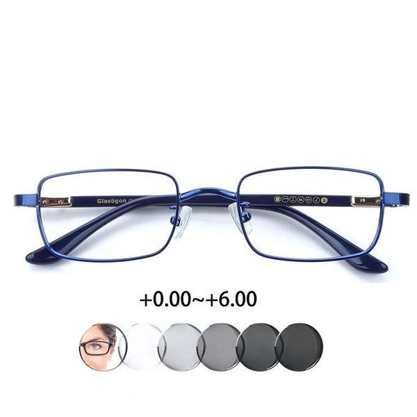

sunglasses women rectangle pochromic reading glasses 0~+6.00, White;black