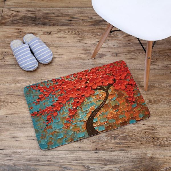 

cushion/decorative pillow non-slip door mat entrance bathroon decoration cherry blossom dining room floor machine washable 400mm x 600mm