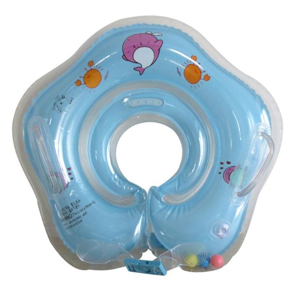

outdoor bags inflatable swimming ring summer floating neck swim for baby infant toddler born water exercise (blue)