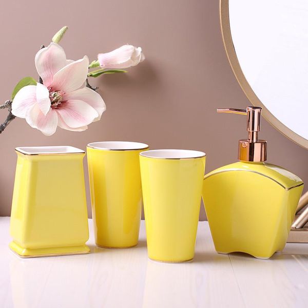 

bath accessory set bathroom accessories ceramic soap dispenser gargle cup toothbrush holder dish with 304 stainless steel tray simple type