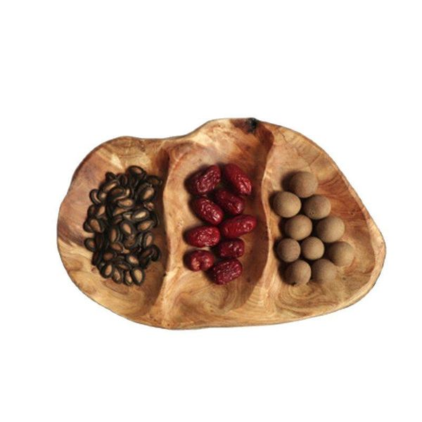 

dishes & plates home fruit cake candy pan tray solid wooden storage dried plate