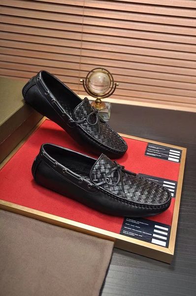 

real leather cowhide men casual shoes lux designer oxford mocassin dress shoe zapatos hombre 38-45, Black