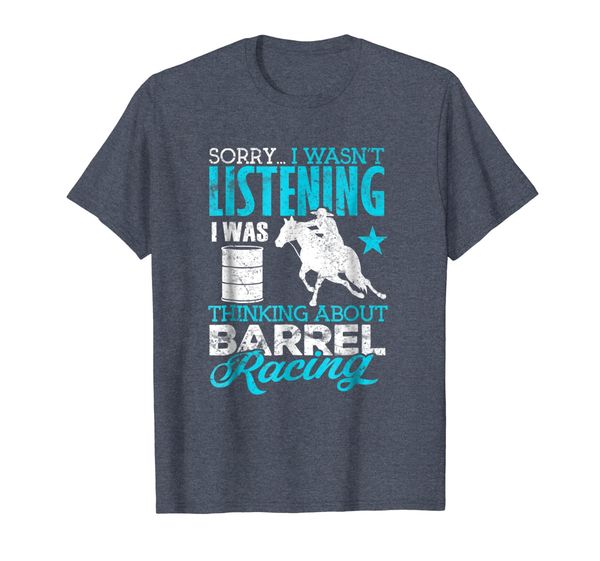 

barrel racer shirt wasn't listening barrel racing gift, White;black