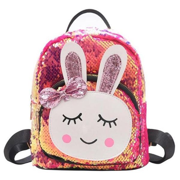 

outdoor bags women's mini sequins backpack cute shoulder girls rose red