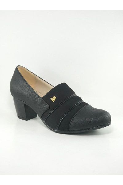 

dress shoes venti 770 low heel stretch surface lady high-heeled, Black