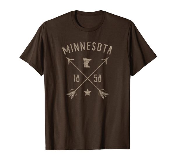 

minnesota t shirt vintage distressed state outline arrows, White;black