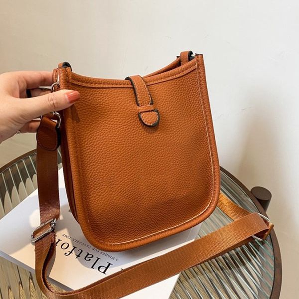 

lady shoulder crossbody bag clutch bags handbag women purse pu hollow out letter fashion adjustable strap plain grain leather 20cm