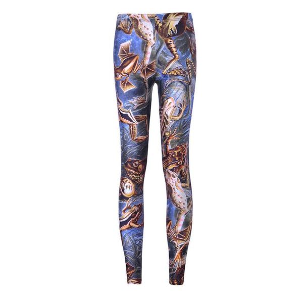 

women's leggings fashion women frogs print slim fit thin elastic polyester party pants casual trousers drop, Black