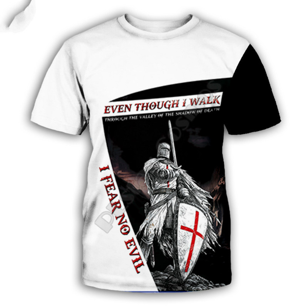 

men's t-shirts european and american explosive knight 3d printing o-neck t-shirt short sleeve shirt digital 2021 summer trend, White;black