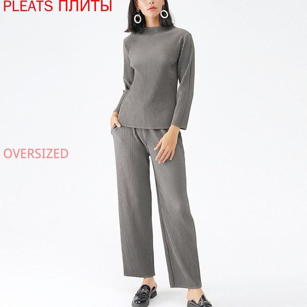 

korean style temperament pure color women's two-piece suit slim thin and age-reducing basic stitching two piece set pants, White