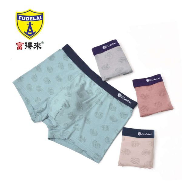 

underpants fudeli boxer printed medium waist men's shorts comfortable and breathable youth underwear, Black;white
