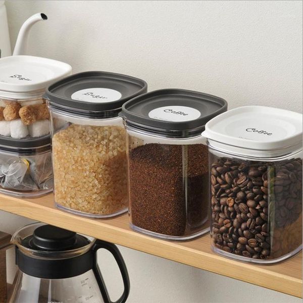 

storage bottles & jars cutelife transparent small plastic containers with lids food sugar tin smell proof container rice box kitchen