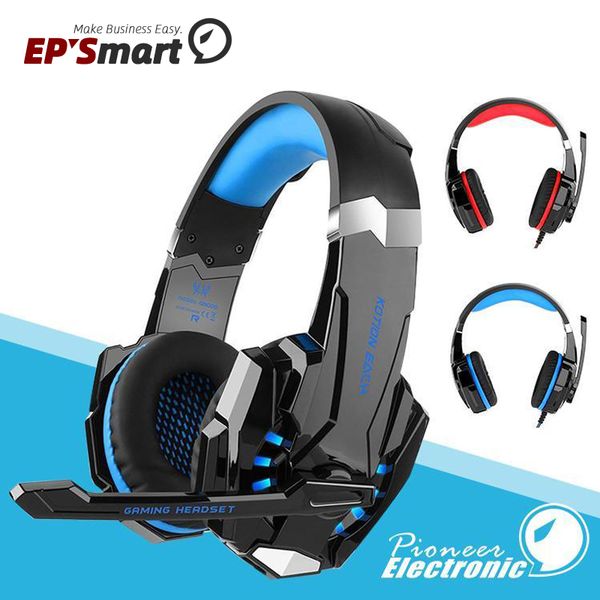

kotion each g9000 computer stereo headphones gaming headset casque deep bass game earphones with mic led light for pc gamer package